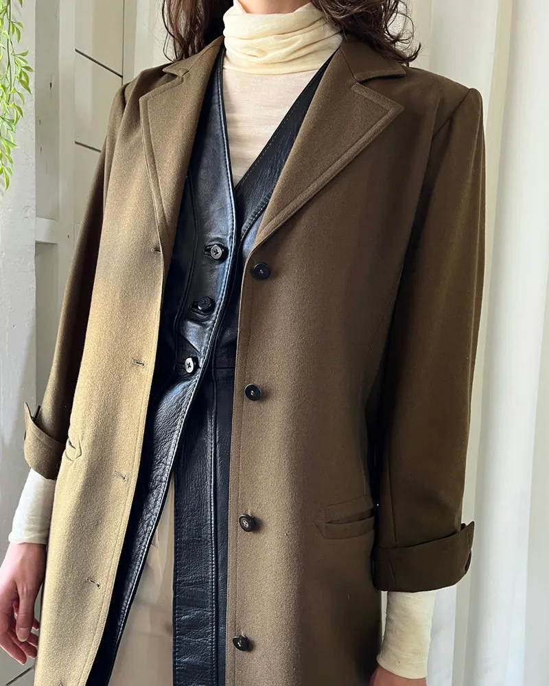 80s YSL Olive Wool Jacket | M