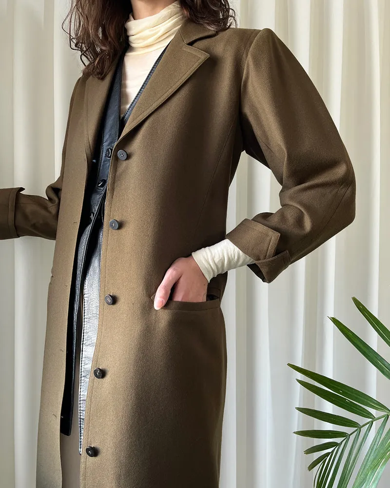 80s YSL Olive Wool Jacket | M