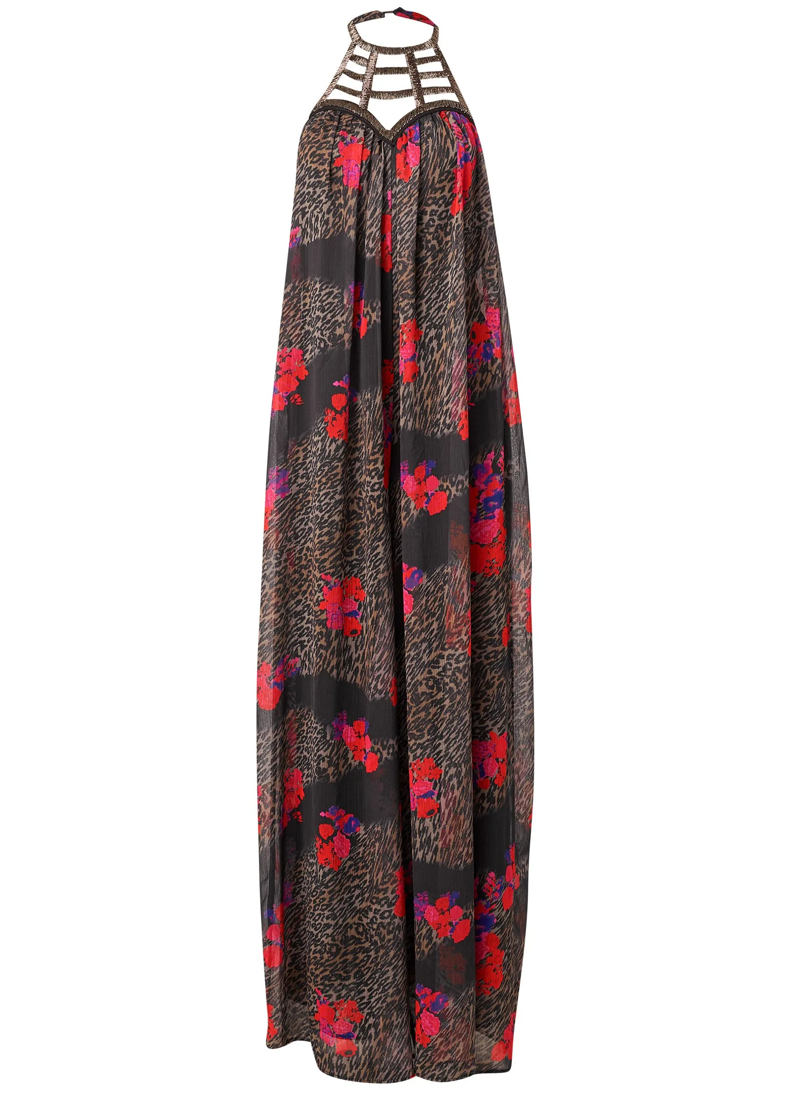 Animal Print Jumpsuit - Brown Multi
