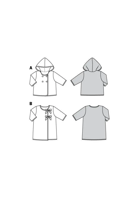 Burda Sewing Pattern 9270 Babies' Hooded Jacket
