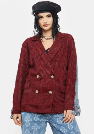 Business Ready Plaid  Blazer