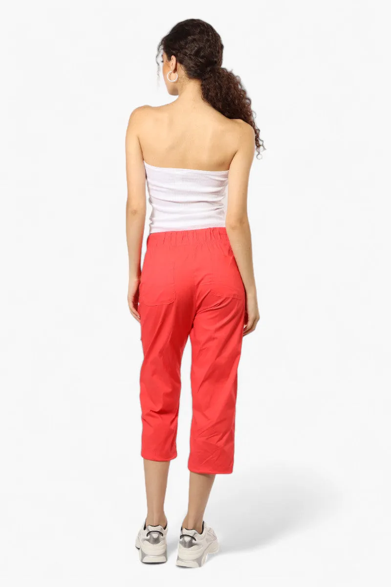 Canada Weather Gear Drawstring Cargo Capris - Red