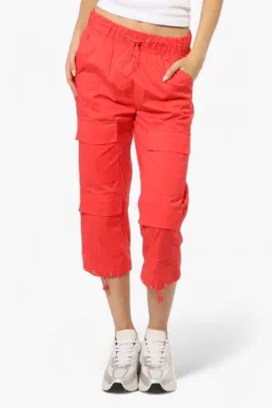 Canada Weather Gear Drawstring Cargo Capris - Red