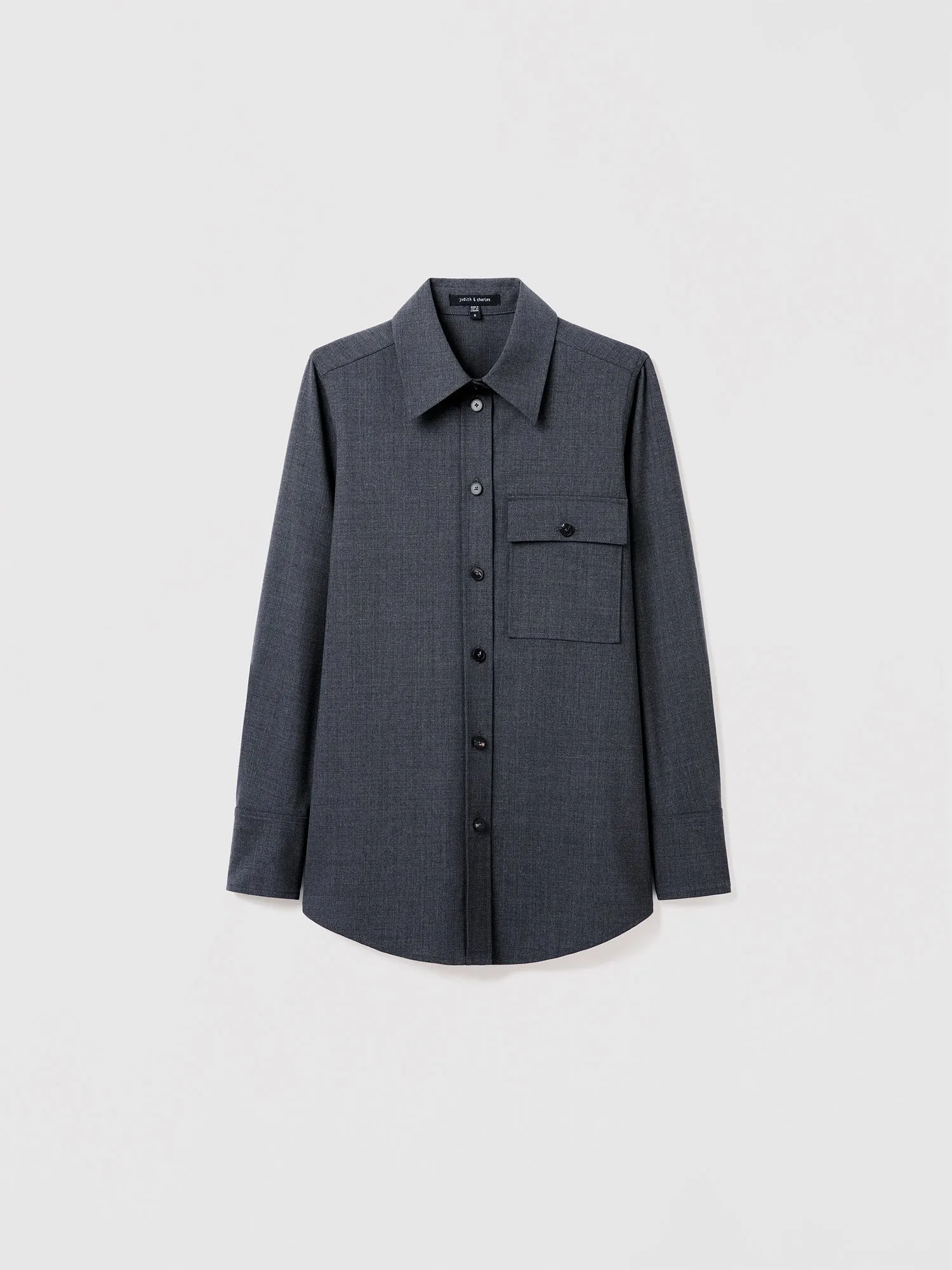 Classic stretch wool blouse