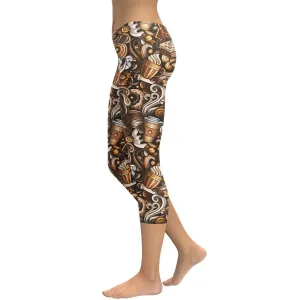 Coffee Shop Print Capris