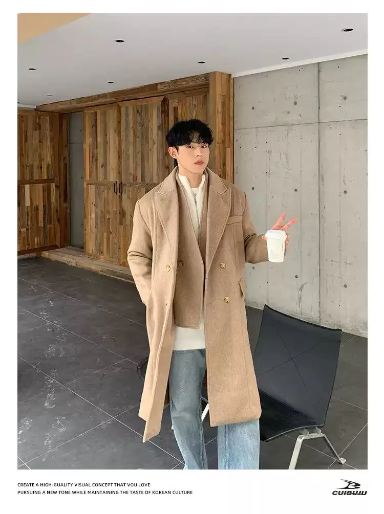 Cui Double-Breasted Layered Long Coat