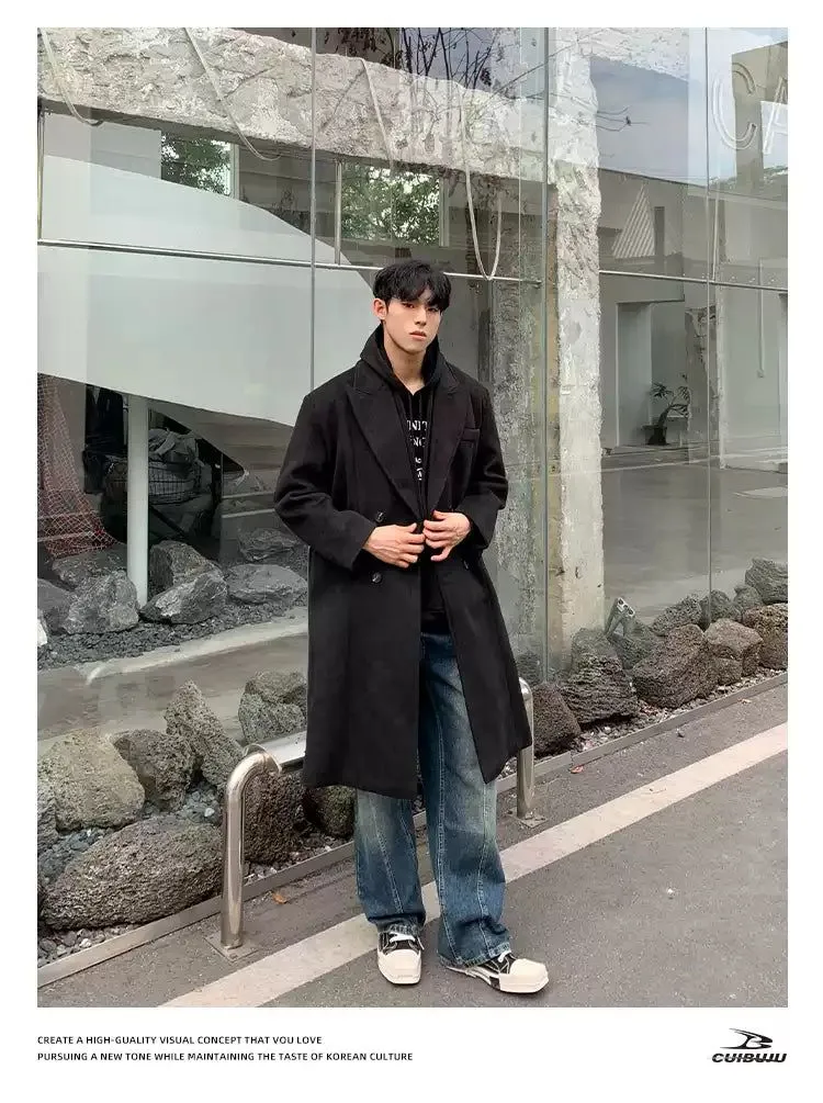 Cui Double-Breasted Layered Long Coat