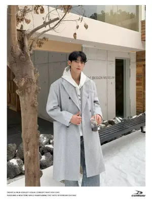 Cui Double-Breasted Layered Long Coat