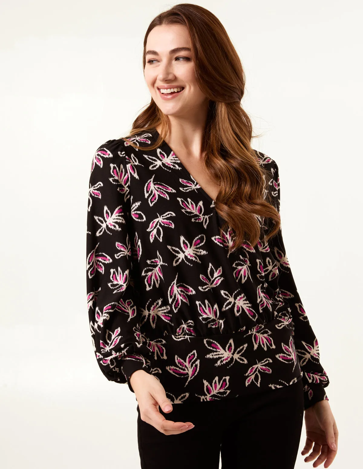 Deep Hem Wrap Top