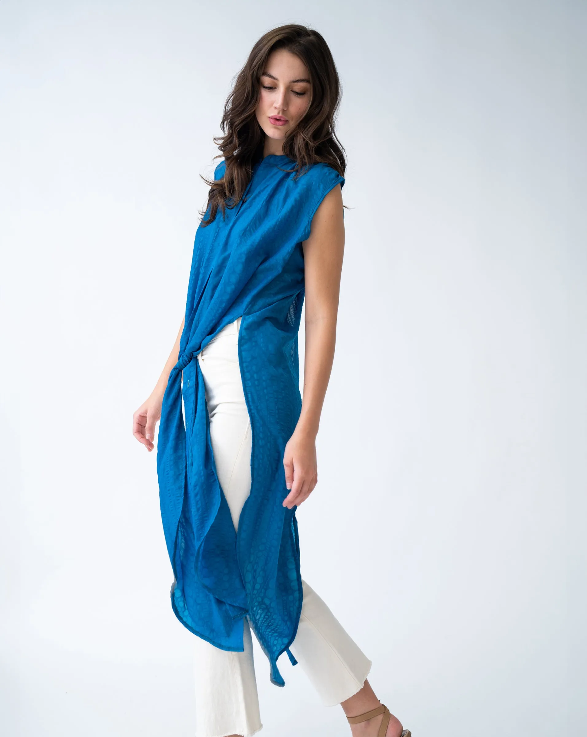 FINAL SALE - Longline Ring-Back Tunic Top