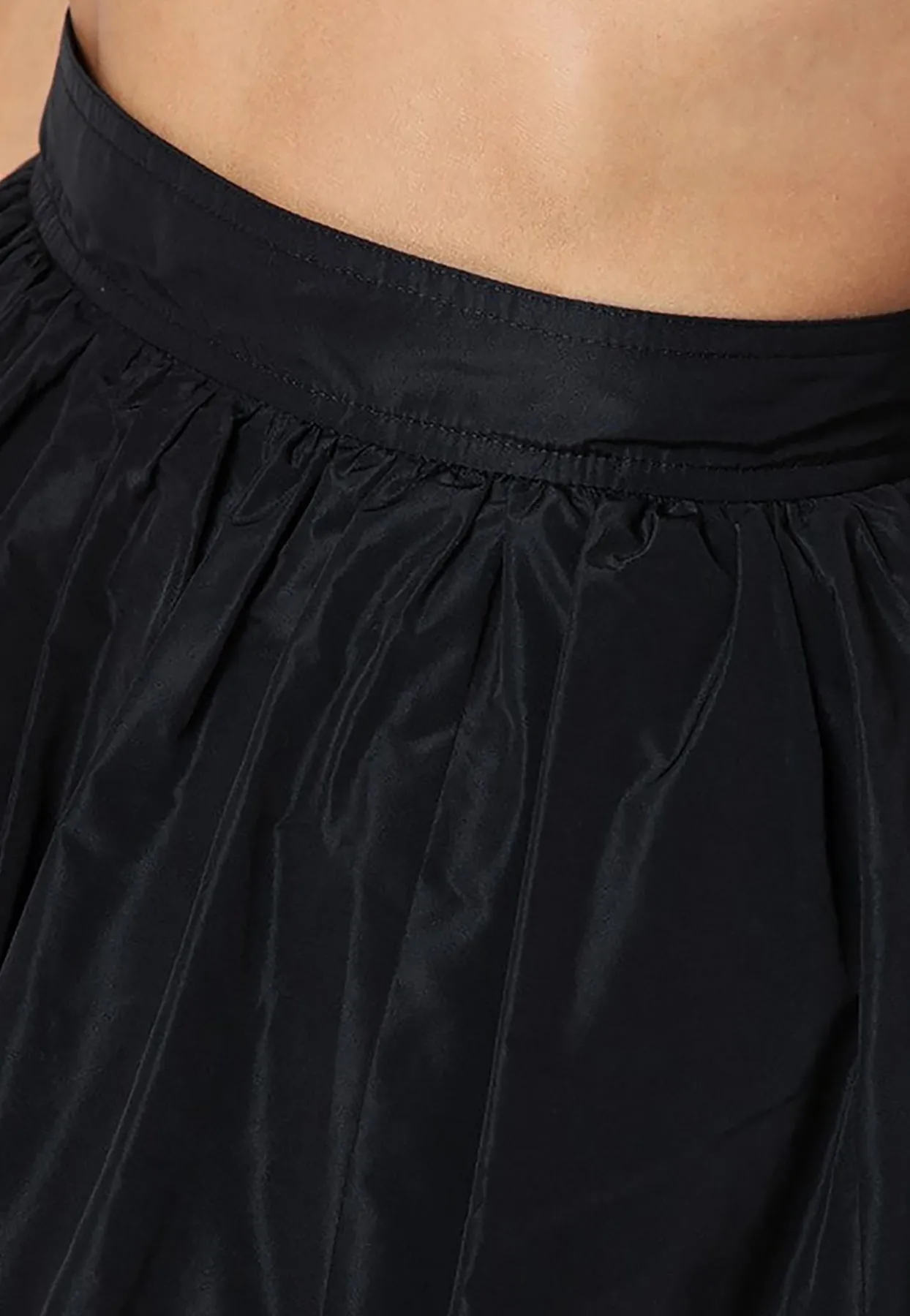 Flared Draped Mini Skirt