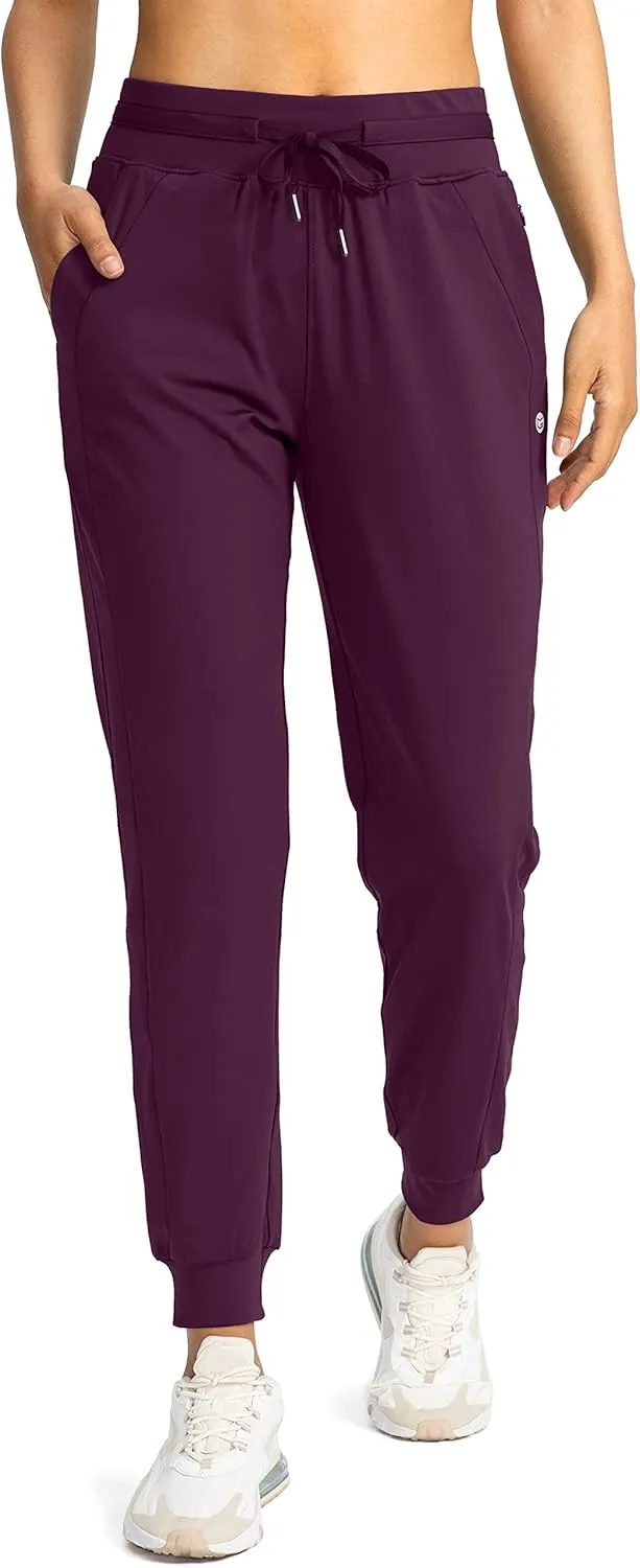 G Gradual Women's Joggers Pants with Zipper Pockets High Waisted Athletic Tapered Sweatpants for Women Workout Lounge