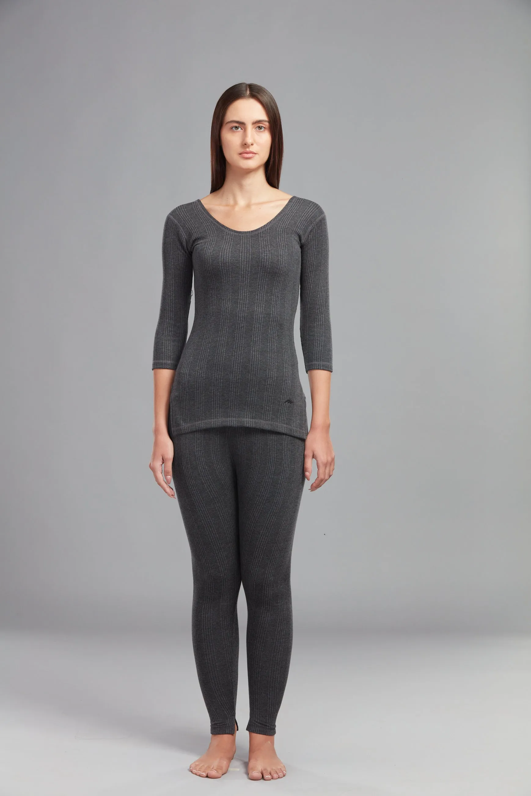 HINT WOMEN'S THERMAL FLARE BIG TROUSER CHARCOAL
