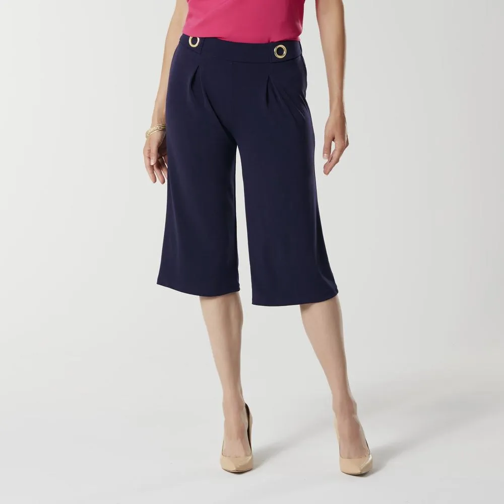 Jaclyn Smith Women's Gaucho Pants - XL, Evening Blue