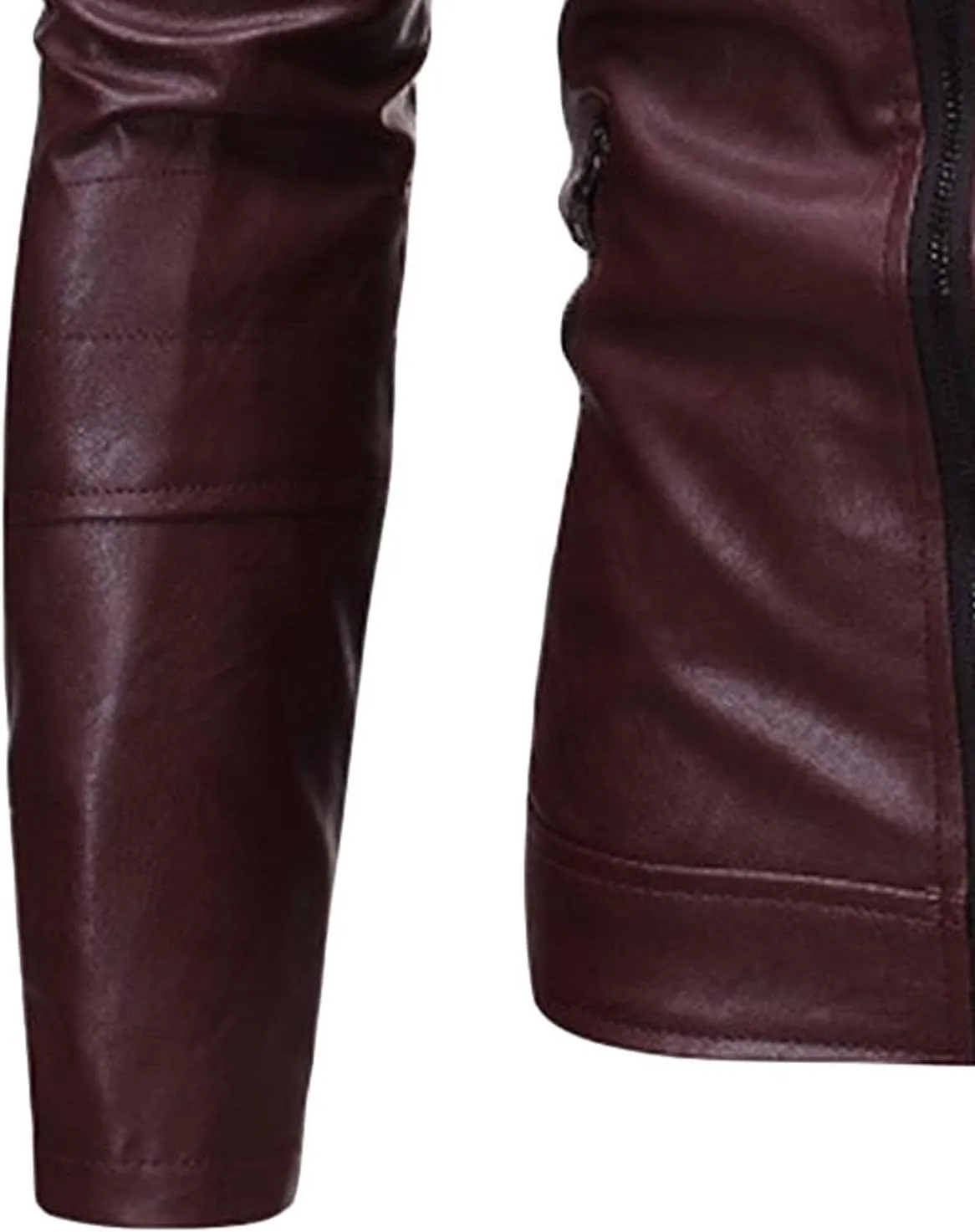 JEsilunmaMY Men's Asymmetric Zip Leather Jacket Suit Collar Fall Winter Motorcycle Bomber Coat Slim Fit Moto Biker Coat