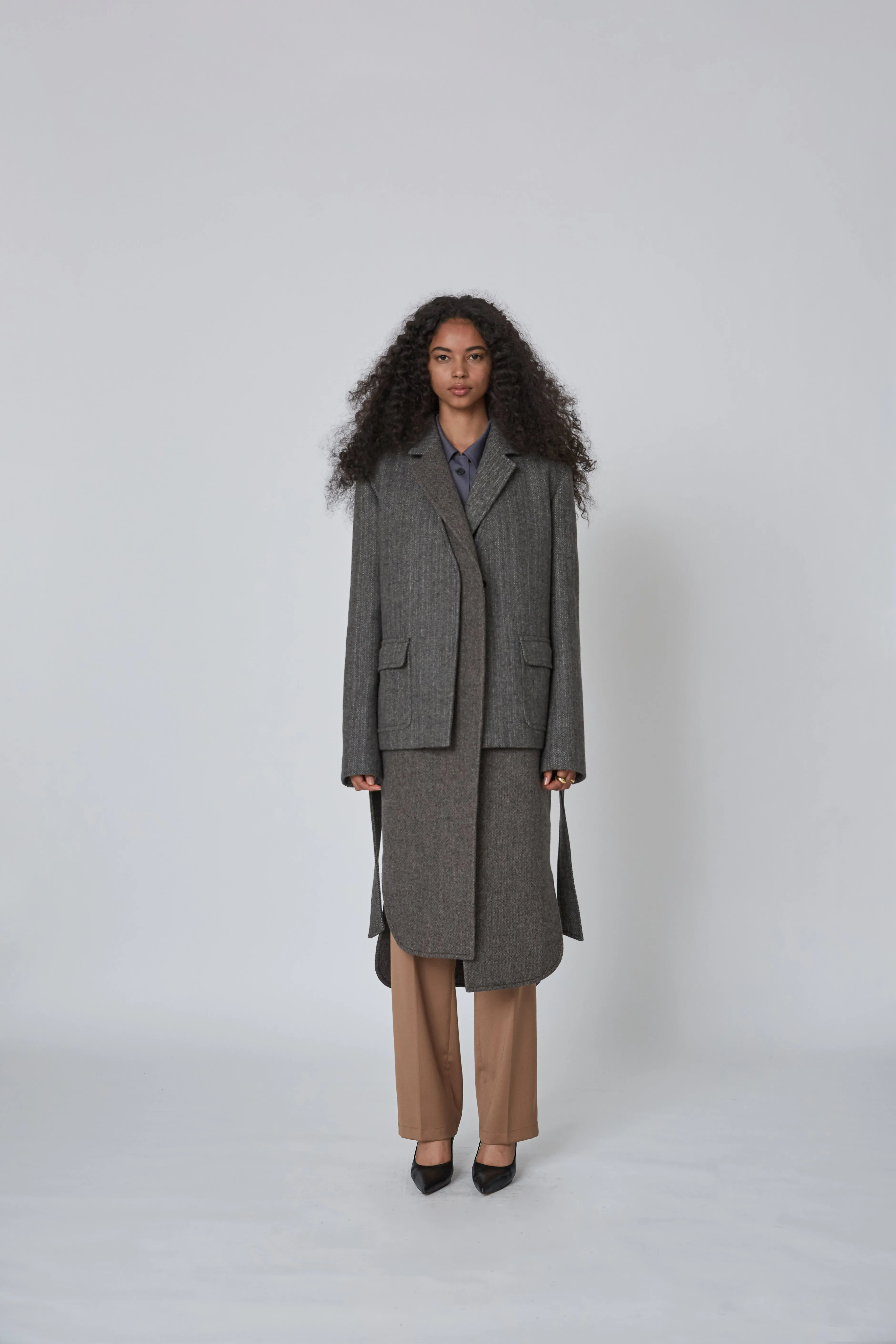 Layered tailored coat