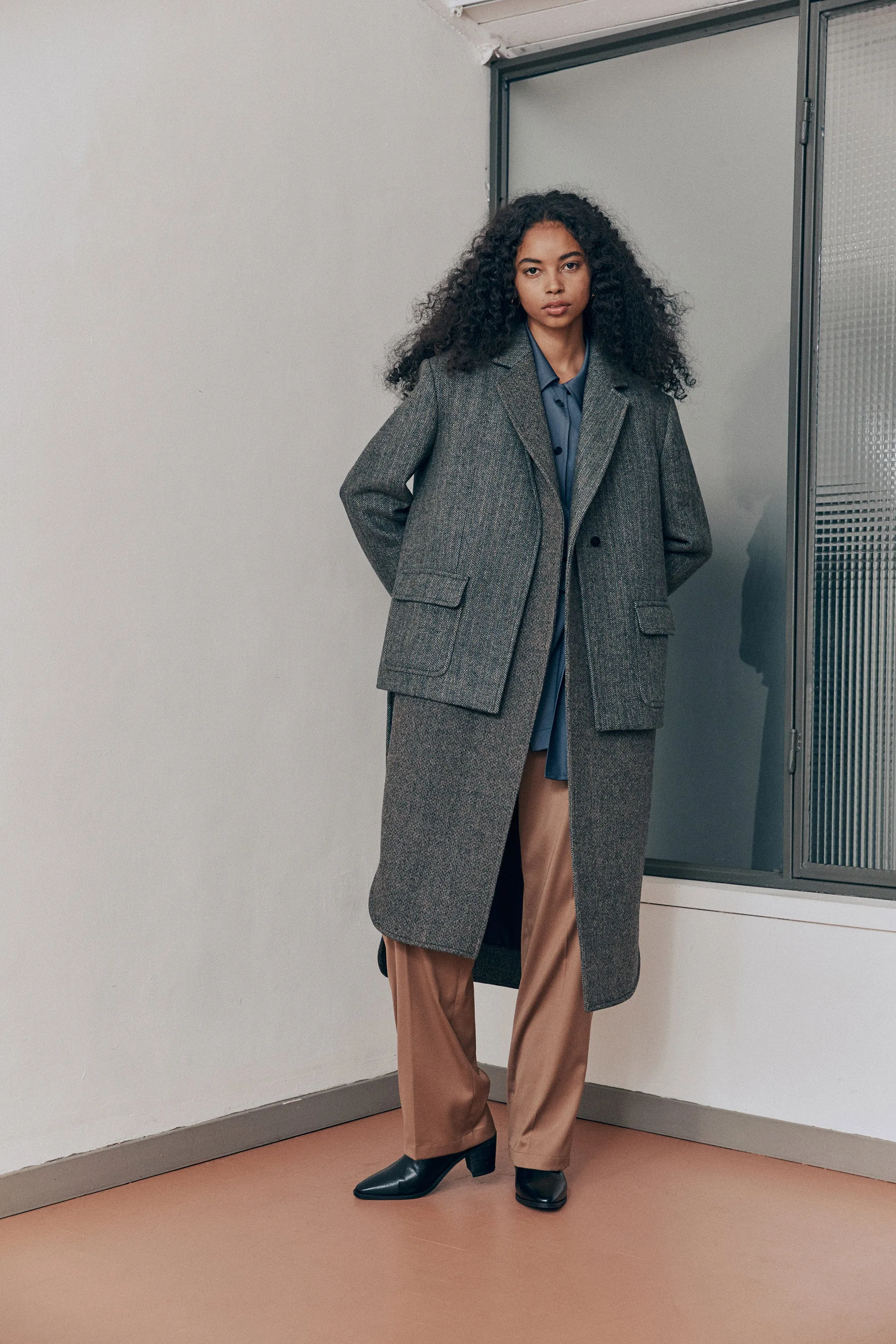 Layered tailored coat