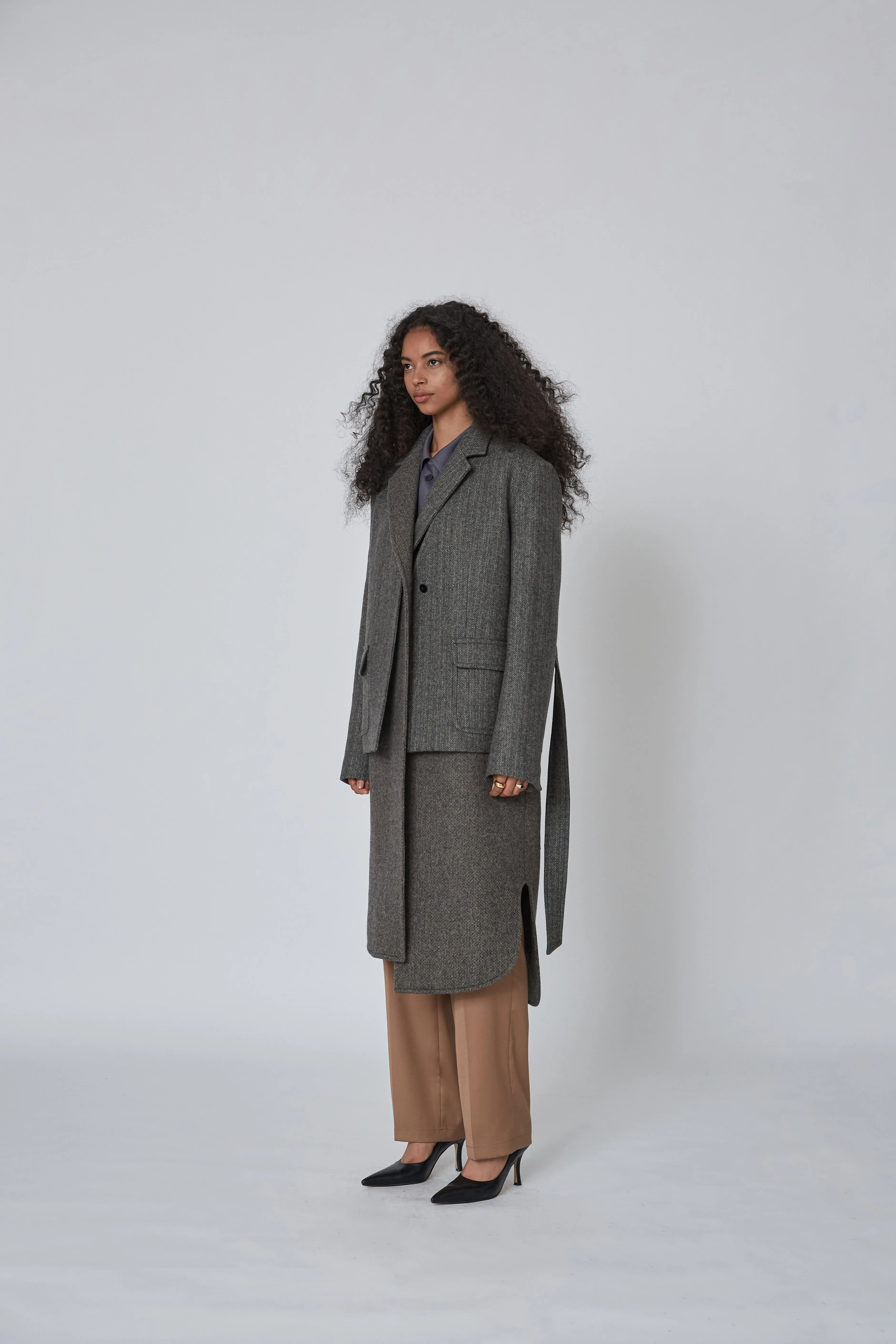 Layered tailored coat