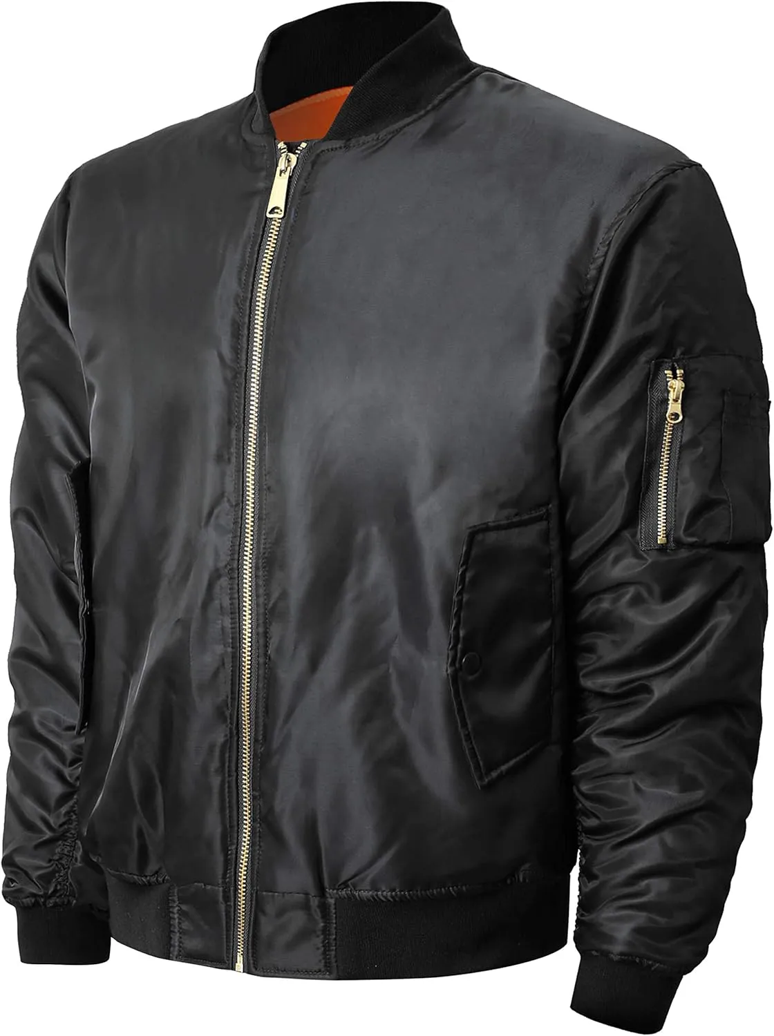Mens MA-1 Flight Bomber Jacket Active Casual Military Outwear