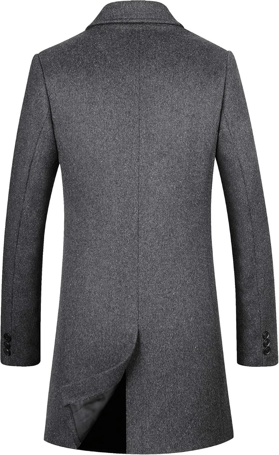 Men's Premium Wool Blend Double Breasted Long Pea Coat