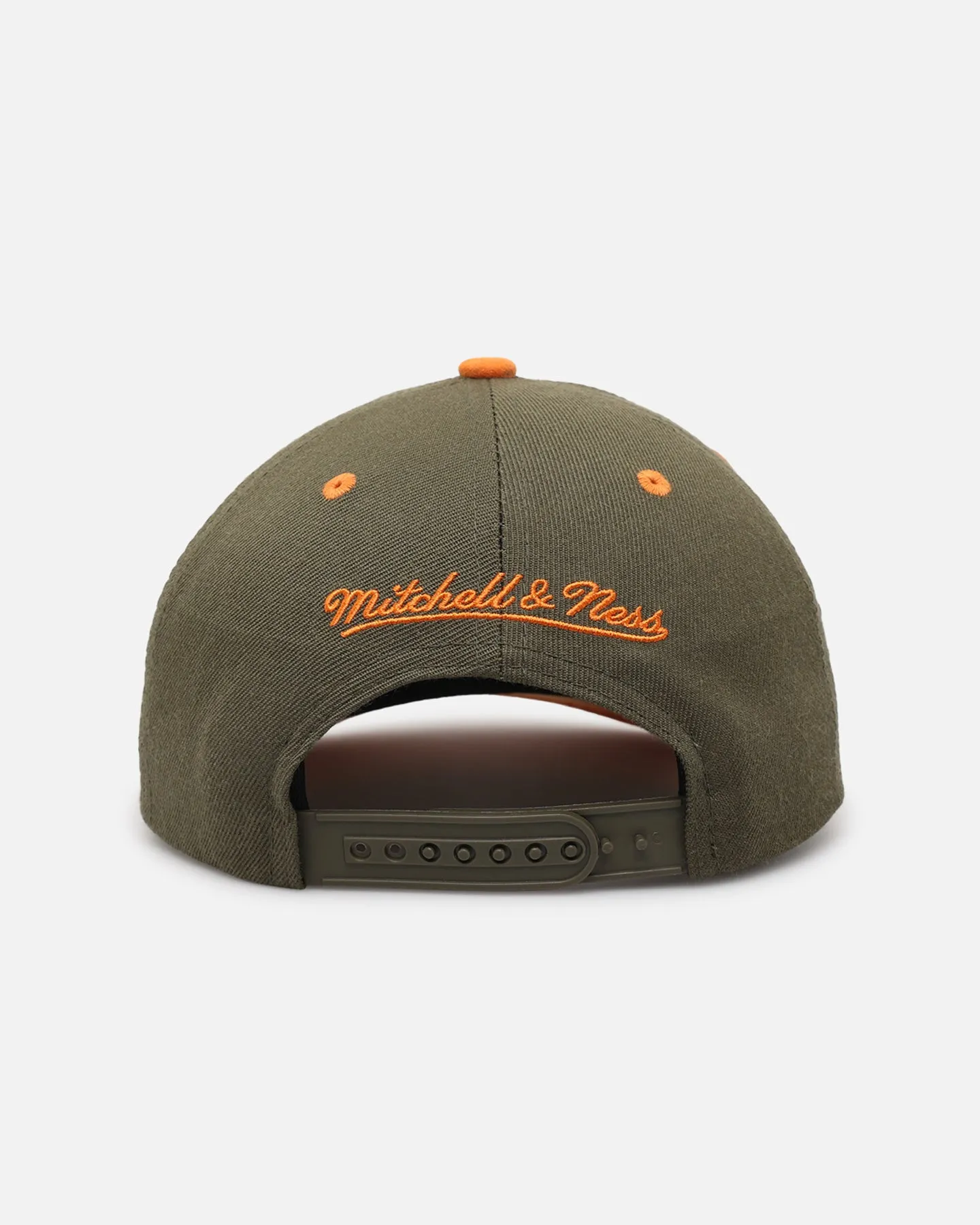 Mitchell & Ness Miami Heat 'Harmony of Hues' Pro Crown Snapback Olive/Orange