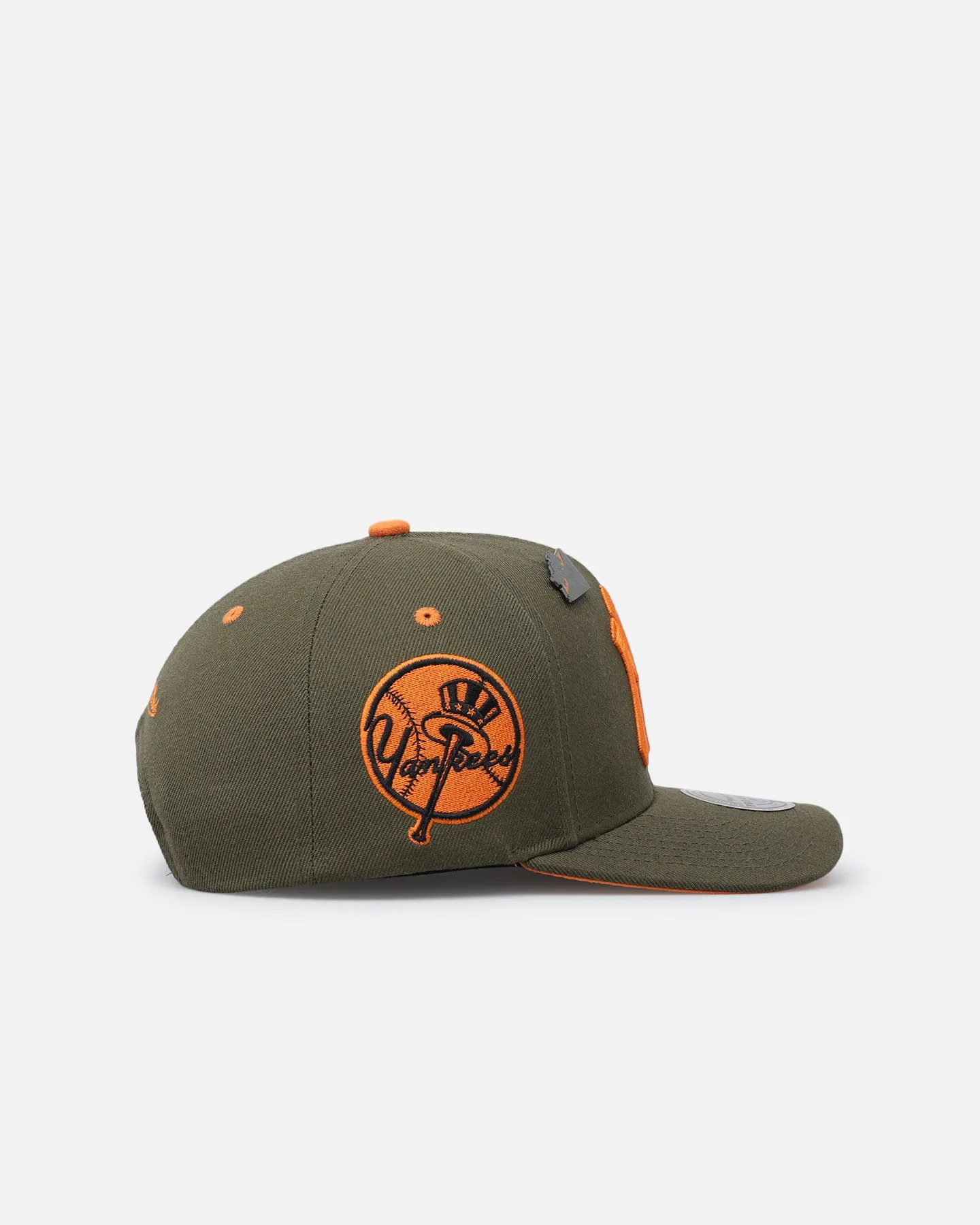 Mitchell & Ness New York Yankees 'Harmony of Hues' Pro Crown Snapback Olive/Orange