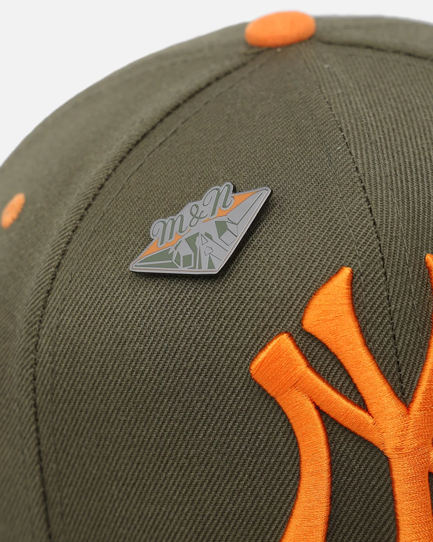 Mitchell & Ness New York Yankees 'Harmony of Hues' Pro Crown Snapback Olive/Orange