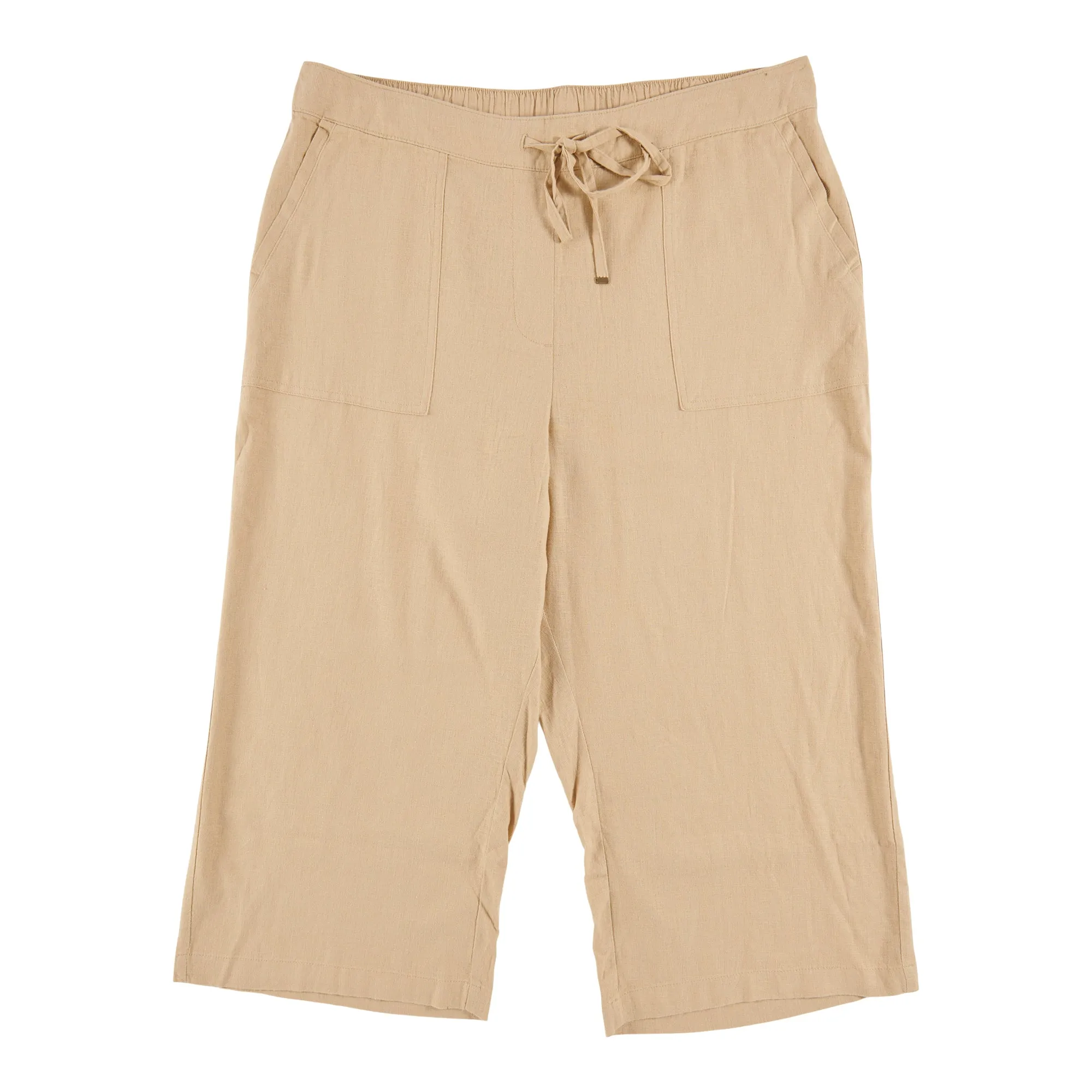 mySTYLE Women's Plus Festival Linen Blend Capris