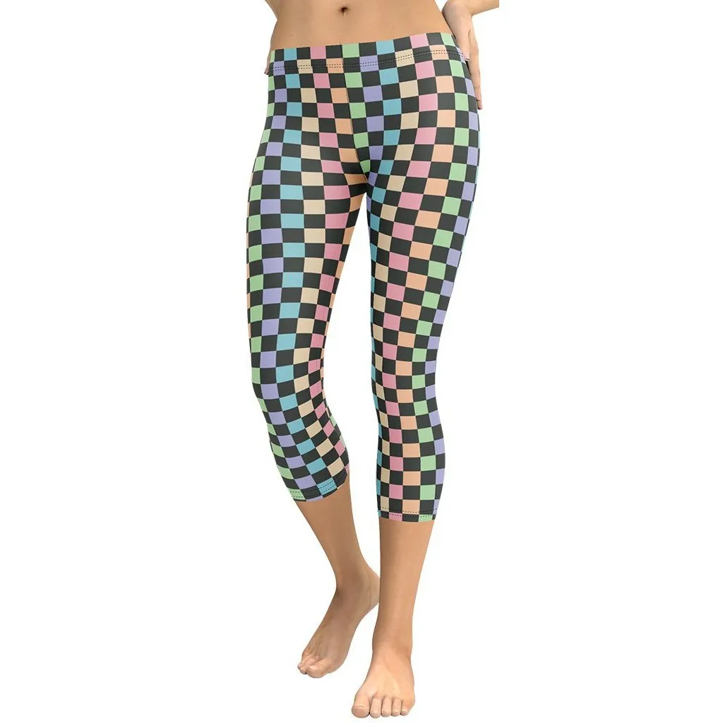 Pastel Checkerboard Capris