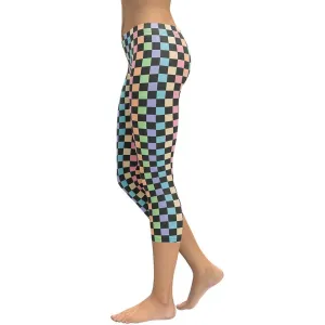 Pastel Checkerboard Capris