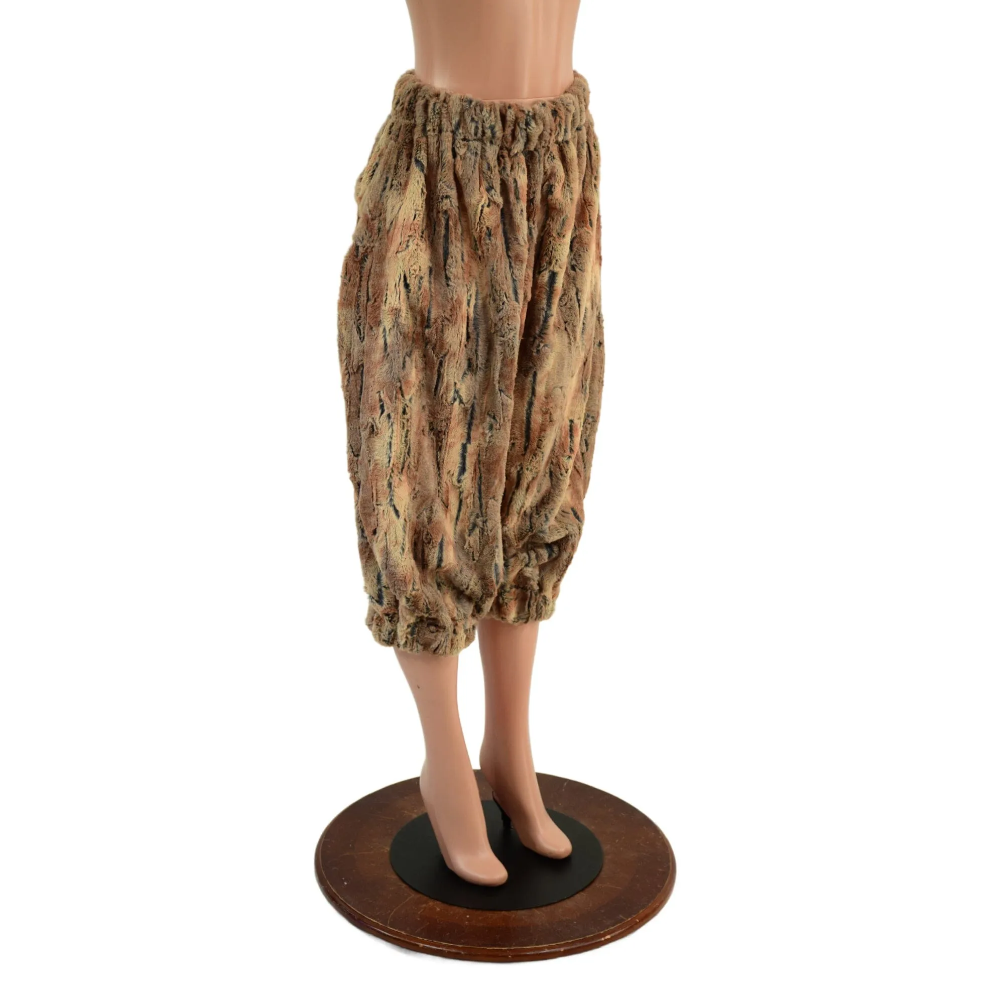 Ready to Ship Satyr Minky Faux Fur Pants with Tail in Amber Fox Small