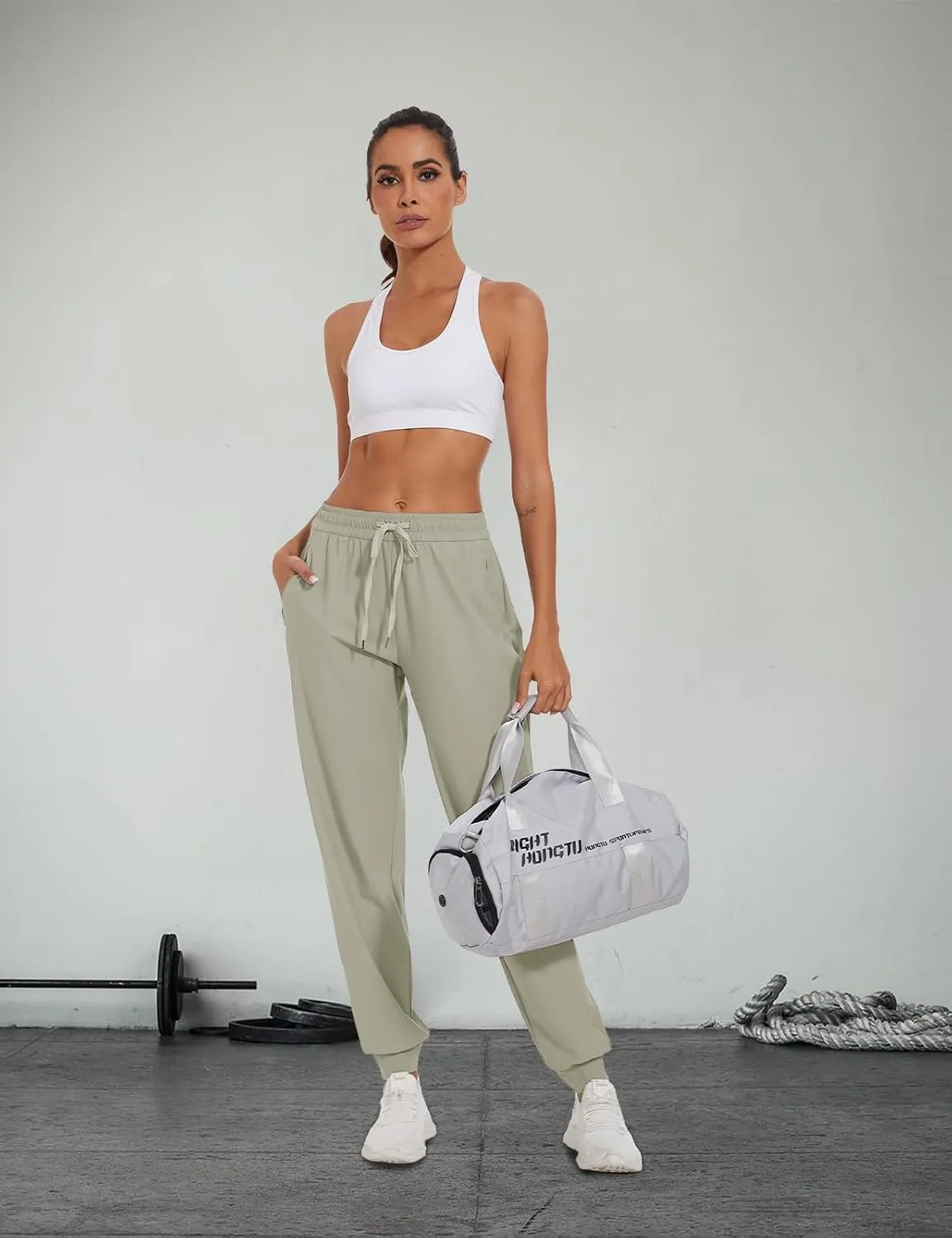 SEVEGO Women's 30"/32"/34"/36" Tall Inseam Joggers Lightweight Sweatpants Zipper Pockets Athletic Workout Lounge Pants