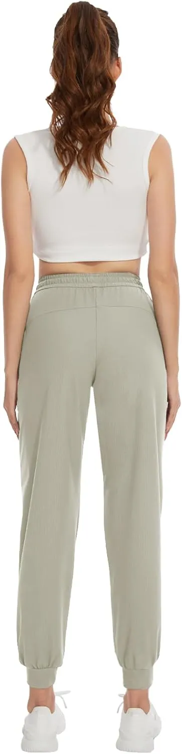SEVEGO Women's 30"/32"/34"/36" Tall Inseam Joggers Lightweight Sweatpants Zipper Pockets Athletic Workout Lounge Pants