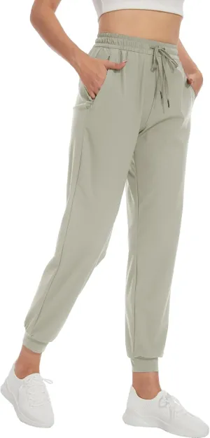 SEVEGO Women's 30"/32"/34"/36" Tall Inseam Joggers Lightweight Sweatpants Zipper Pockets Athletic Workout Lounge Pants