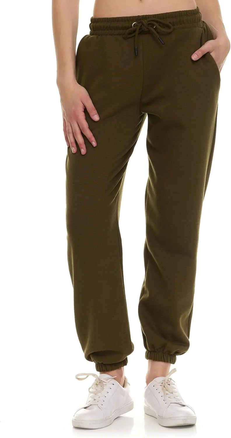 Sweatpants for Women, Closed Cinch Bottom Fleece Lounge Womens Oversized Joggers