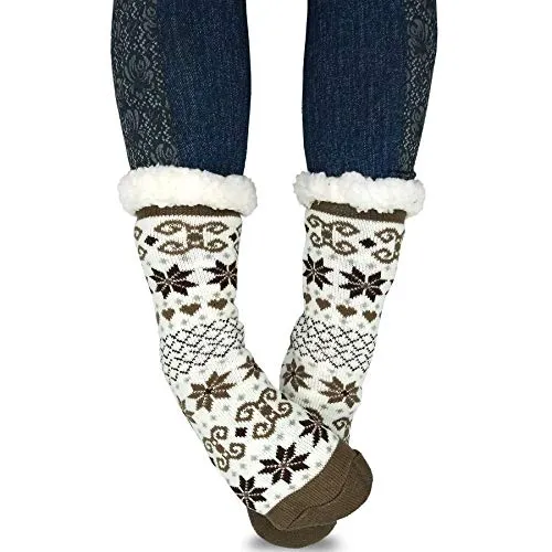 TeeHee Socks Women's Winter Polyester Crew Deer D 3-Pack (R1869)