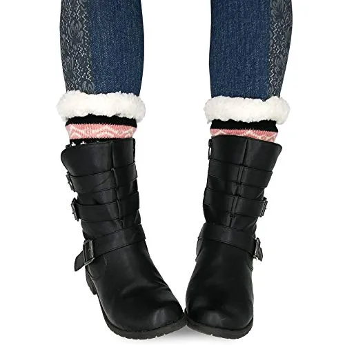 TeeHee Socks Women's Winter Polyester Crew Deer D 3-Pack (R1869)
