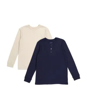 TOMMY BAHAMA Little Boy 2pk Thermal Henley Tees