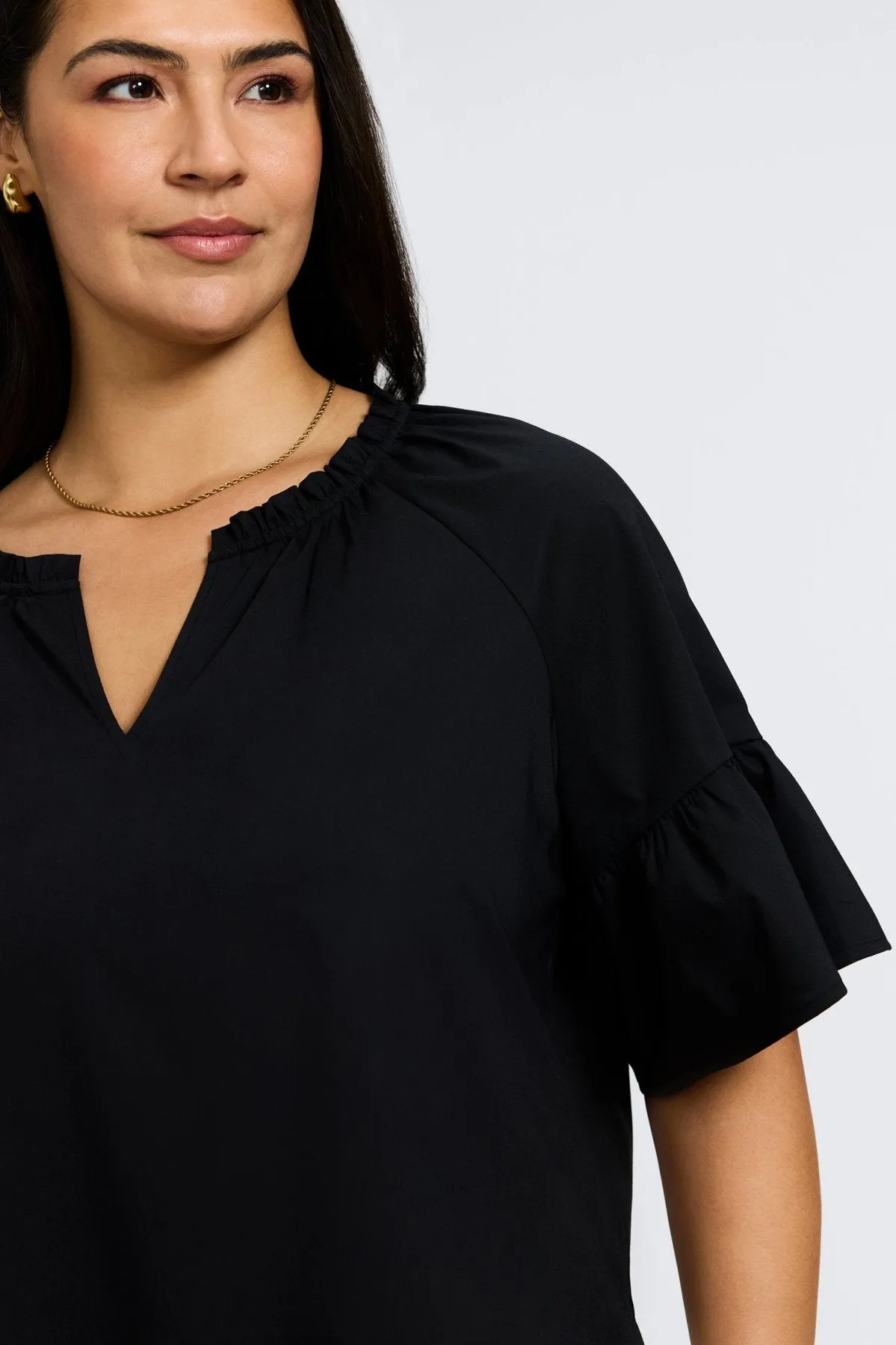 Vicky Plus No Iron Stretch Cotton Popover
