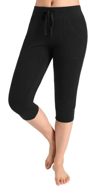 Weintee Women's Capri Joggers Jersey Sweatpants