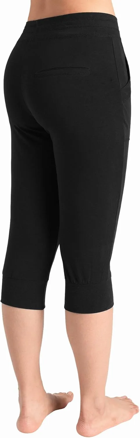 Weintee Women's Capri Joggers Jersey Sweatpants