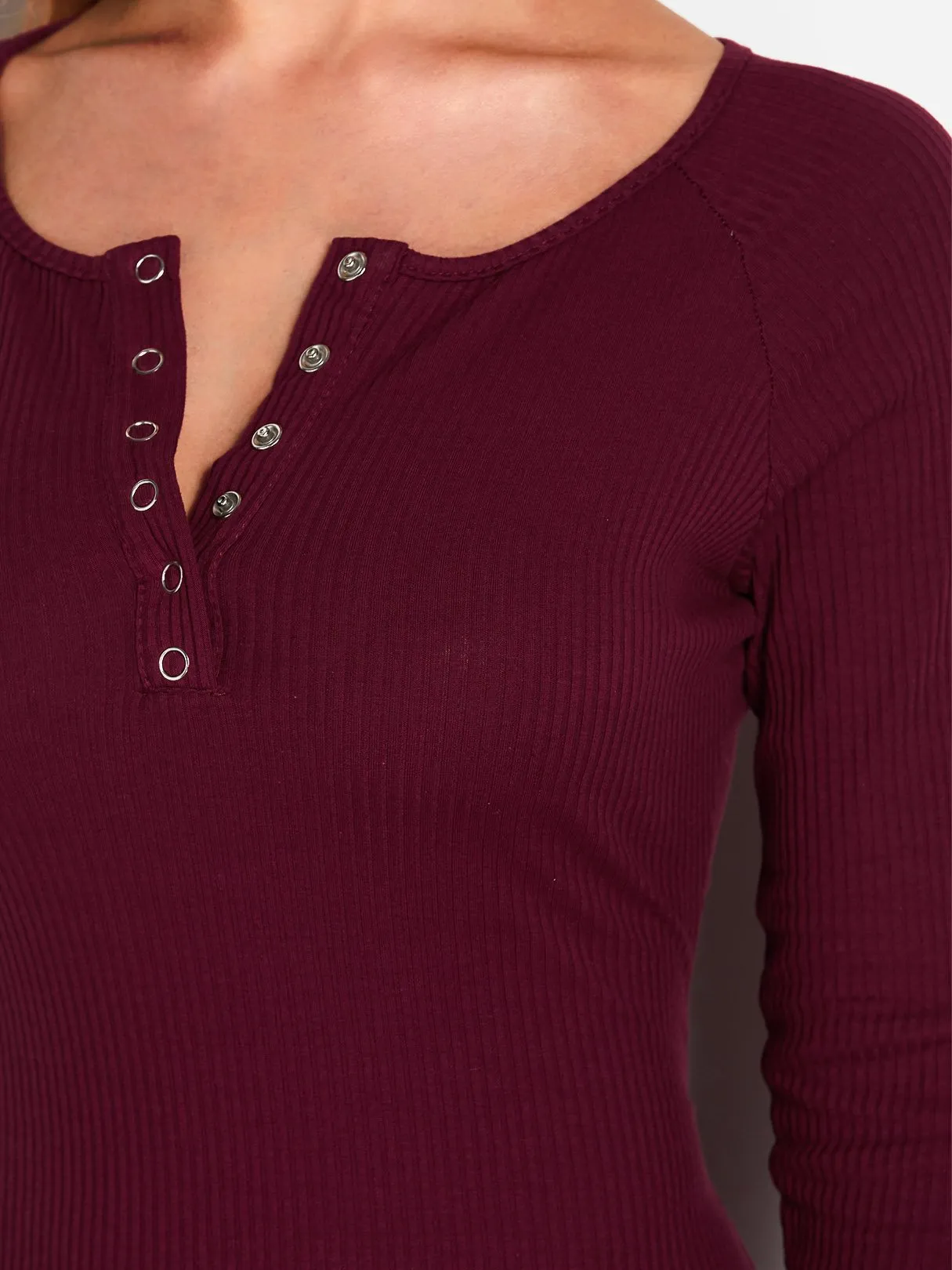 Wholesale Red V-Neck Long Sleeve Plain Dress