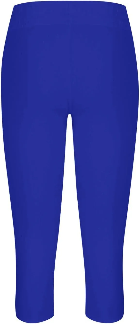 Womens Capris Summer Dressy Cropped High Waist Yoga Pants Fashion Casual Stretch Pull On Workout Crop Capri Leggings