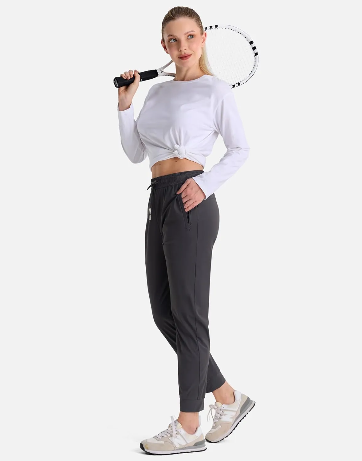 Women's Joggers Pants with Pockets Lightweight Quick Dry Hiking Joggers for Athletic Casual Workout Running Lounge