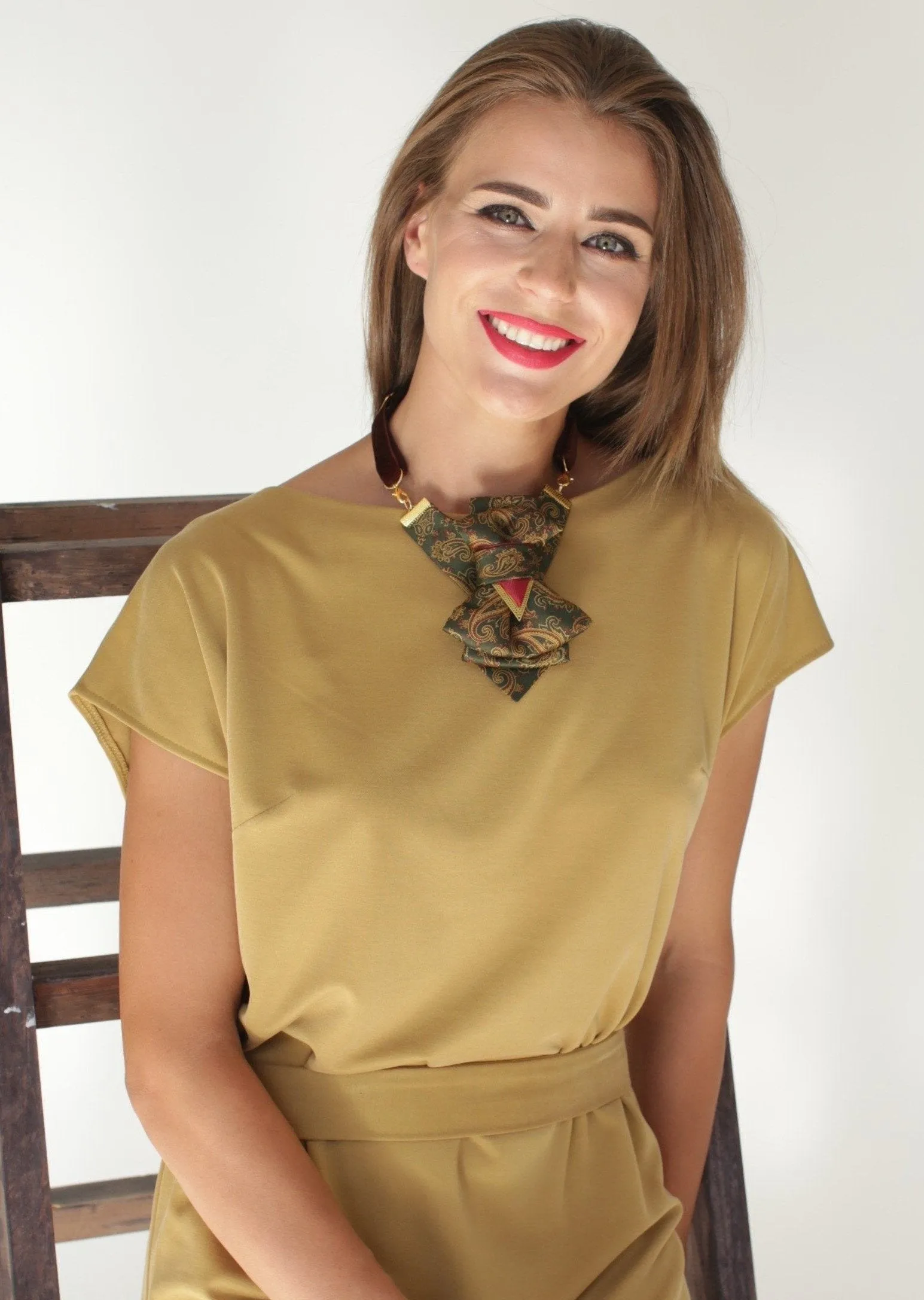 Womens necktie "THE GREEN GARDEN"