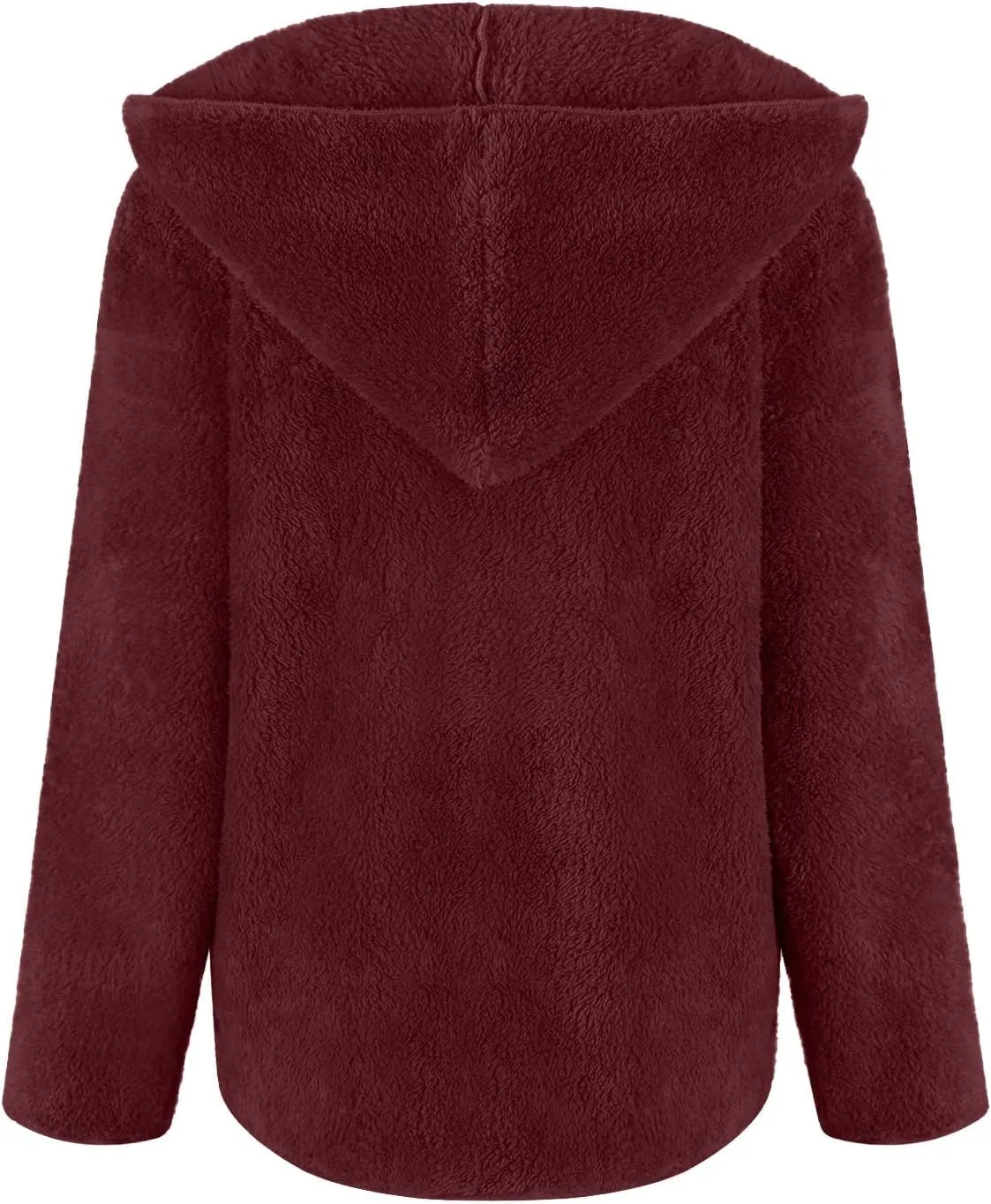 Womens Sherpa Jacket Oversized Fuzzy Fleece Teddy Coat Slouchy Open Front Hooded Cardigan with Pockets Winter Clothes