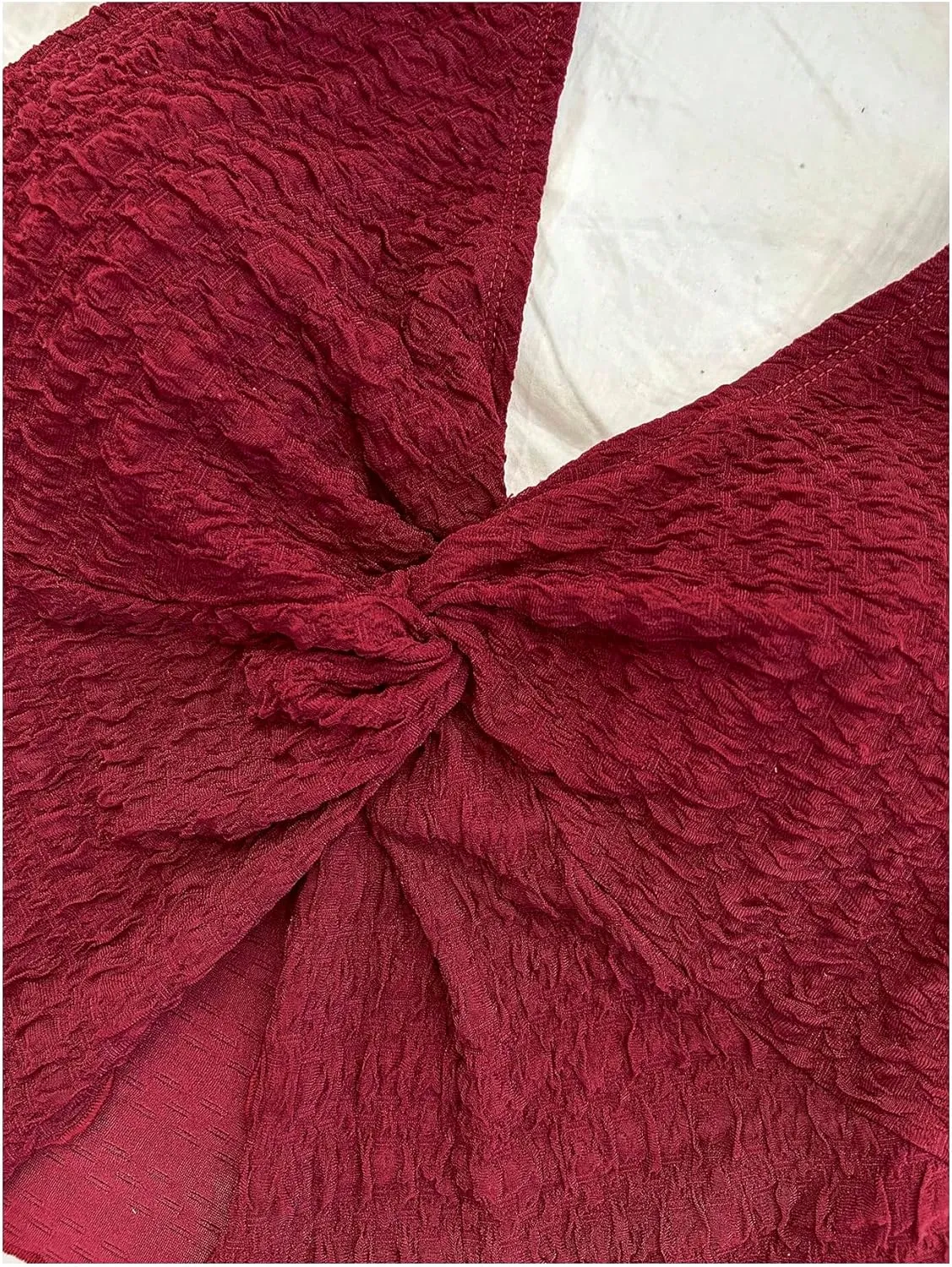 Women's Y2K Twist Front Halter Top Textured Ruched Cami Tops Tie Backless Crop Tops Split Tank Tops