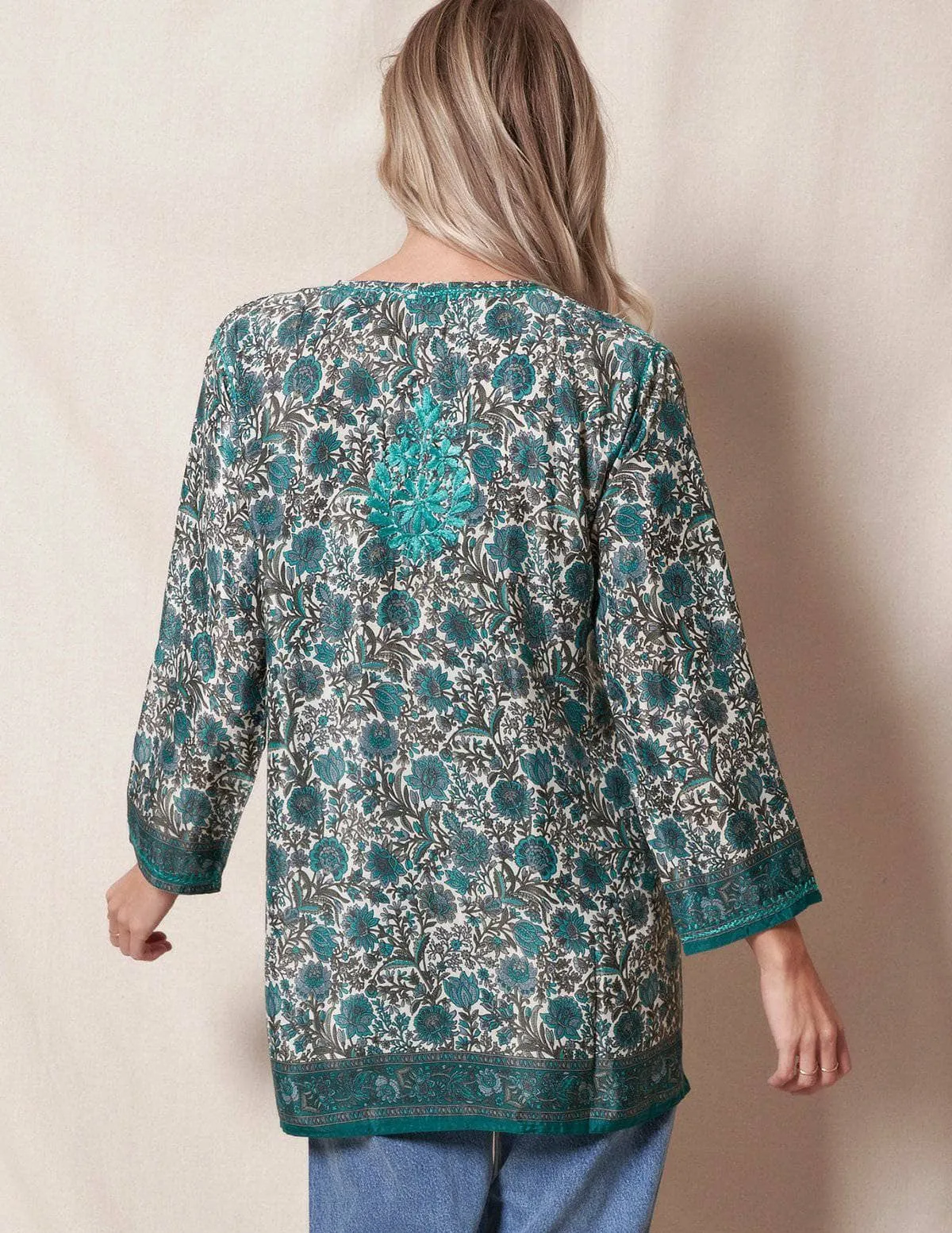 Zareena Flowy Tunic - Teal